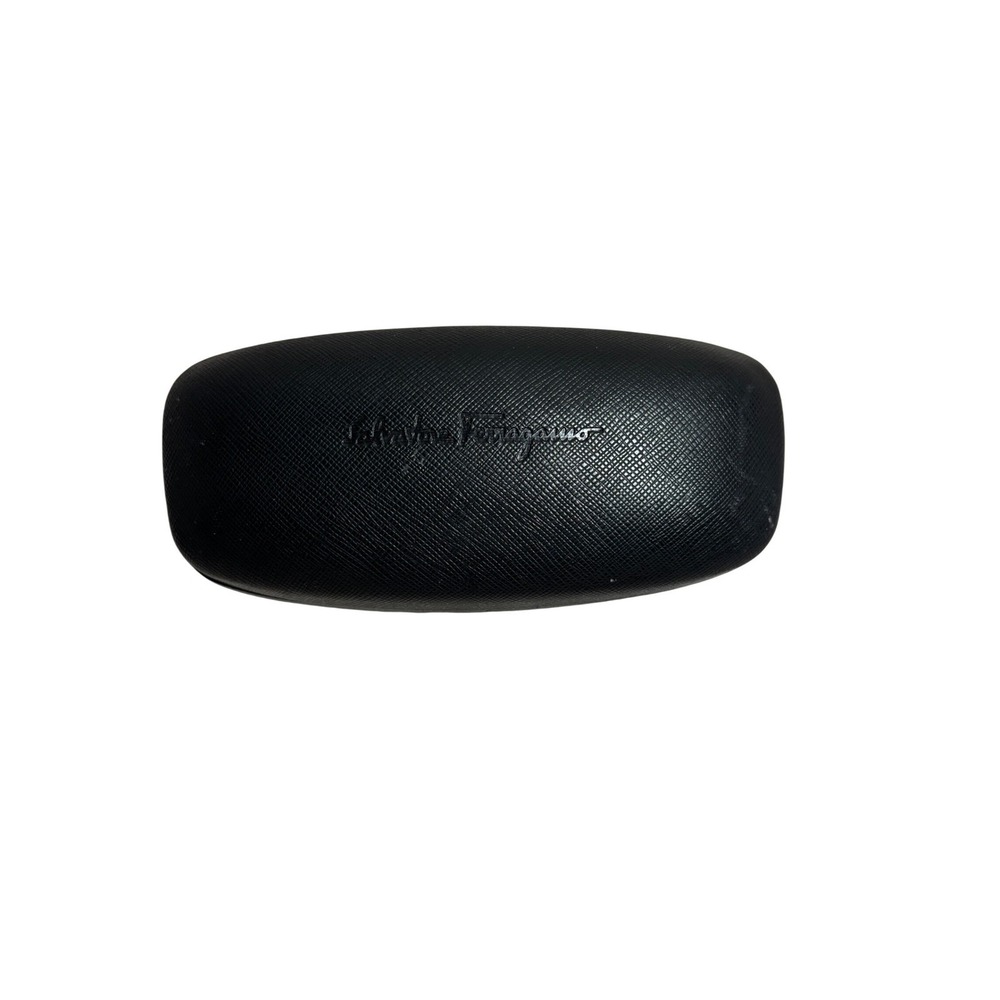 Salvatore Ferragamo Black Saffiano Eyeglass Case Hard Shell Sunglasses